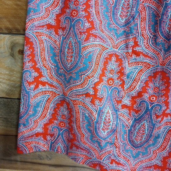 J. Crew Paisley The Pencil Skirt Size 10 Back Zip Closure. Boho Hippie Festival. - Picture 3 of 7